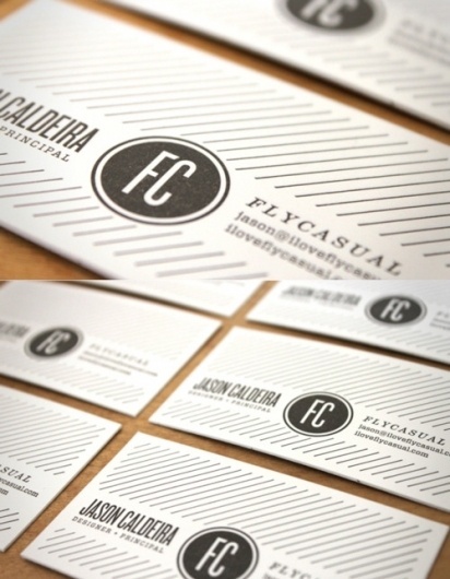 FlyCasual #business #card #letterpress #logo #layout