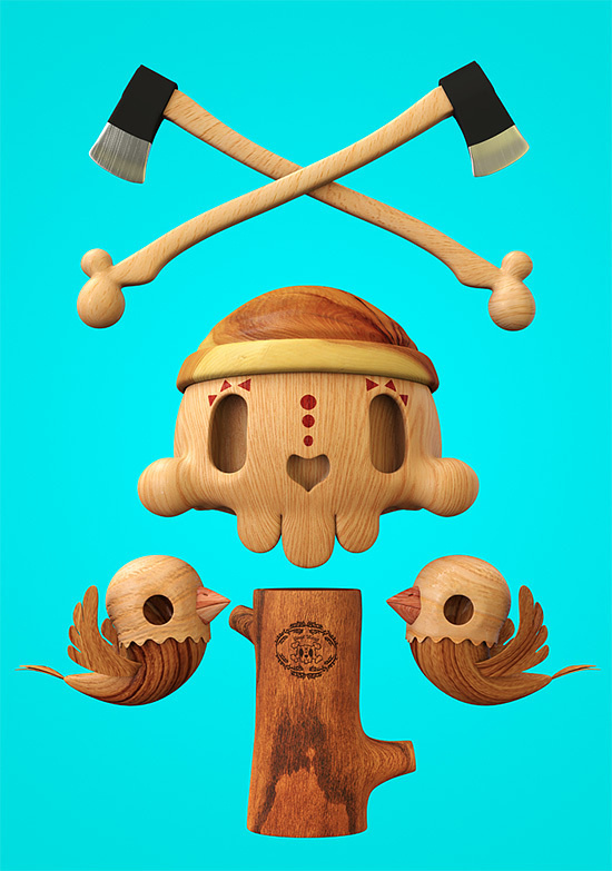 Dead Wood: 3D Illustrations by Teodoru Badiu | Inspiration Grid | Design Inspiration #dead #3d #illustrations #wood