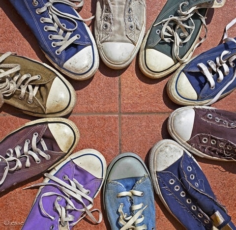 FFFFOUND! | Things Organized Neatly #shoes #converse