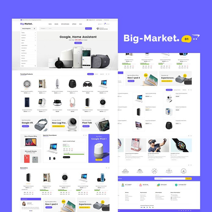 #BigMarket - #Opencart #Multipurpose #Responsive #Theme | #TemplateTrip #eCommerce #Website #Design #Template