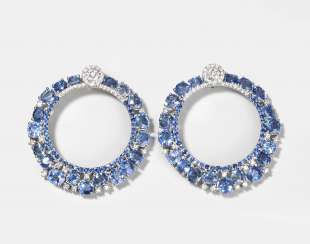 Saphir-Brillant-Ohrstecker