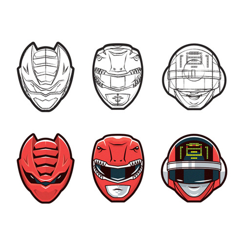 Super Sentai Series by Mark Eastwood #heads