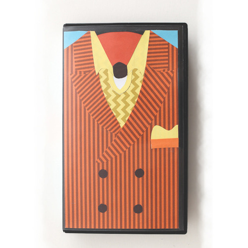 A Fantastic Mr. Fox VHS cover for the Not For Rental show in the 71a Gallery London, set up by Timba Smits and Gordon Shaw to raise money fo #timba #pattern #white #fox #arnold #lies #rental #not #little #illustration #cinema #smits #for #art #film #show #fantastic #mr #michael