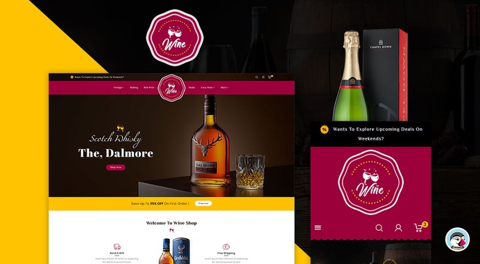 #Wine & #Drinks Shop - #Prestashop #Responsive #Theme | #TemplateTrip #eCommerce #Website #Template