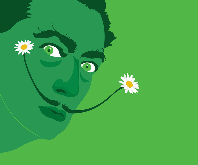 Salvador Daisy Vector Portrait by Matt Hodin www.Behance.net/MattHodin