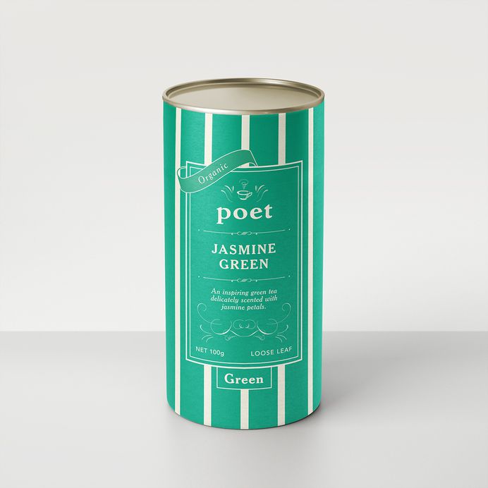 Poet tea canister on Behance