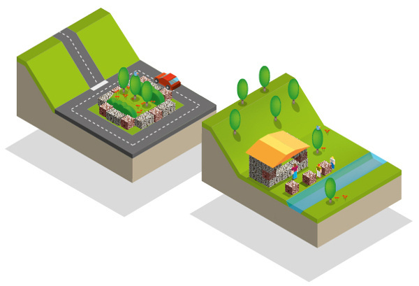 Qubastones on Behance #illustration #isometric