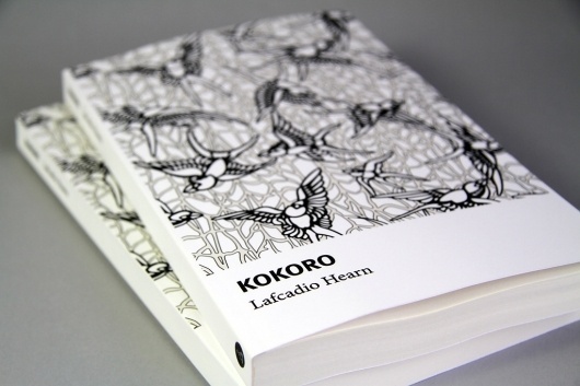 All sizes | Kokoro: Hints and Echoes of Japanese Inner Life Cover | Flickr - Photo Sharing! #white #pattern #design #japanese #book #black #bird #cover