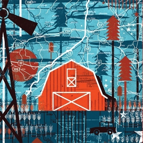 House of Heroes: Suburba 2010, Art Pannels - Illustrations by Andrew Beckman for Boerhaus #beckman #illustration #map #andrew