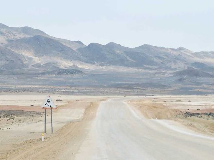 Lonely Road Signs of Namibia: Landscape Photography by Helin Bereket