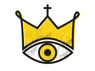 yellow king #halftone #logo