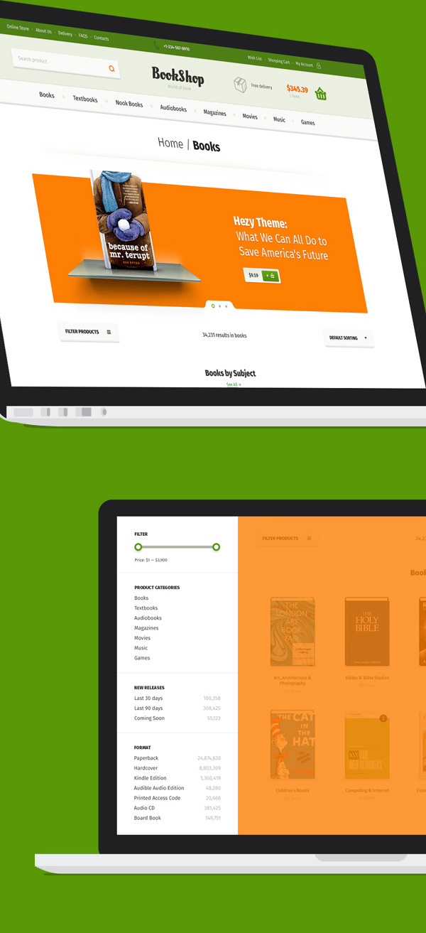 Bookshop & Free PSD Pack on Behance #flat #bookshop #template #hezytheme #shop #psd #free #books #responsive #black #store #ecommerce #webdesign #dark #hezy #web