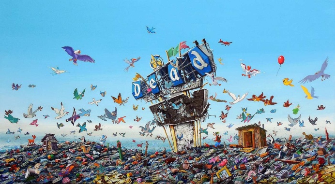 Post Apocalyptic Disneyland Paintings by Jeff Gillette