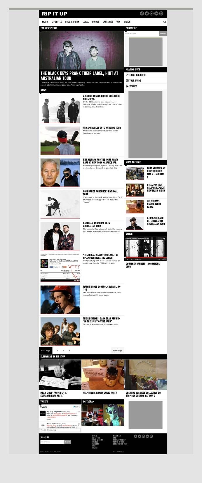 Rip It Up | Band | Graphic & Website Design Adelaide #ww