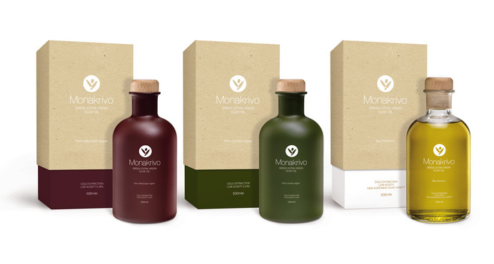 Monakrivo Olive Oil on Packaging of the World - Creative Package Design Gallery #bottle #packaging #branding