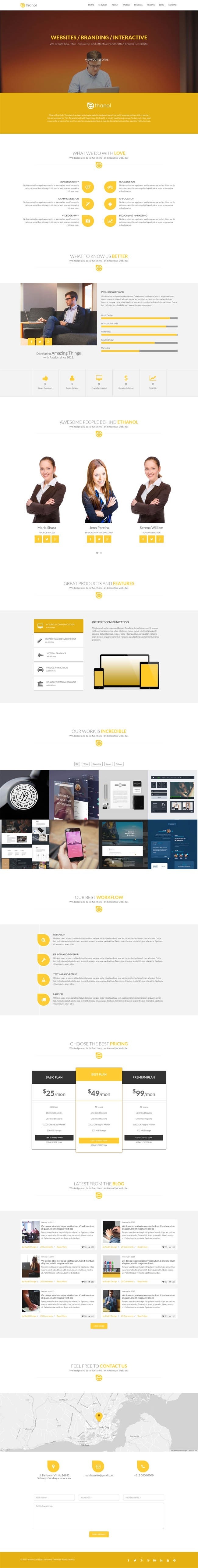 Ethanol : Free Responsive Multi-purpose HTML Template