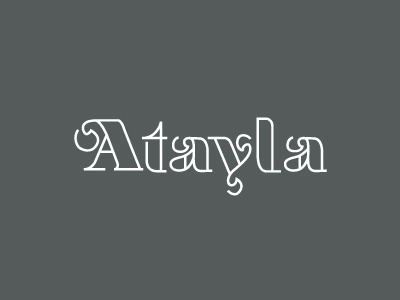 Dribbble - Atayla by Keith Davis Young #type #design #line #work