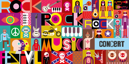 Rock Concert Poster. #abstract #vector #collection #design #graphic #poster #art #music
