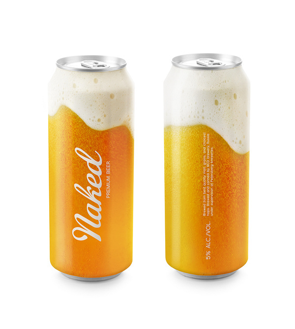 Naked beer package design #beer #design #product