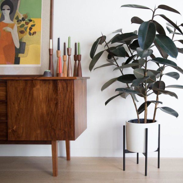 Peaceful, easy feeling #casestudyplanter #aidencandlesticks / Shop this photo - link in profile #schoolhouseliving #schoolhouseelectric