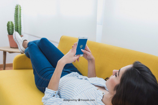 Mockup design of woman using mobile phone Free Psd. See more inspiration related to Mockup, Design, Technology, Template, Woman, Phone, Mobile, Web, Website, Smartphone, Mock up, Mobile phone, Website template, Relax, Screen, Female, Mockups, Device, Up, Cell, Cell phone, Web template, Realistic, Real, Mock ups, Mock, Ups, Relaxed and Using on Freepik.