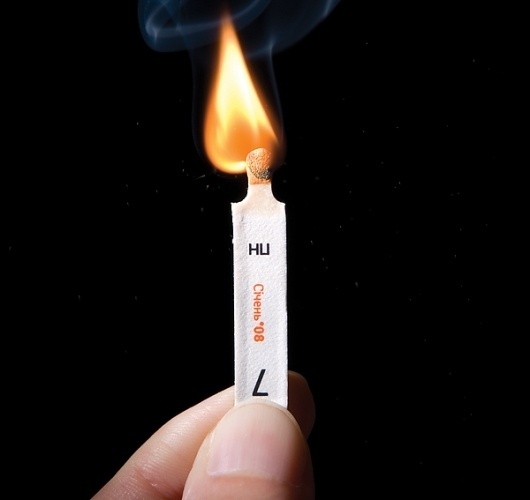 Calendar made of matches on the Behance Network #match #calendar
