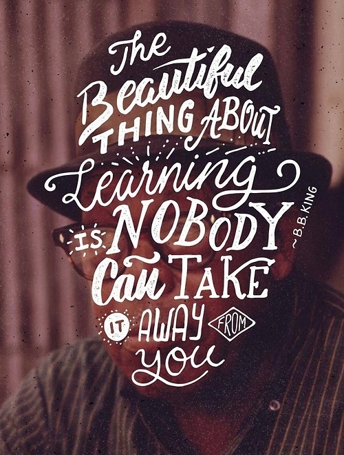 Learning by Ian Barnard #quote #typography
