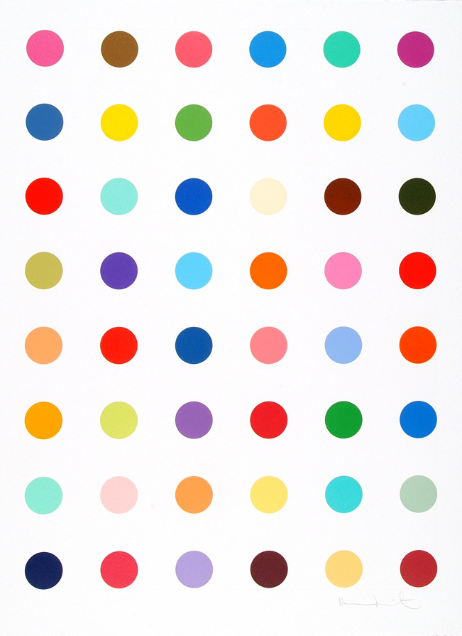 Paddle8: Oleoylsarcosine - Damien Hirst #damien hirst #colors #dots #spot etching with aquatint