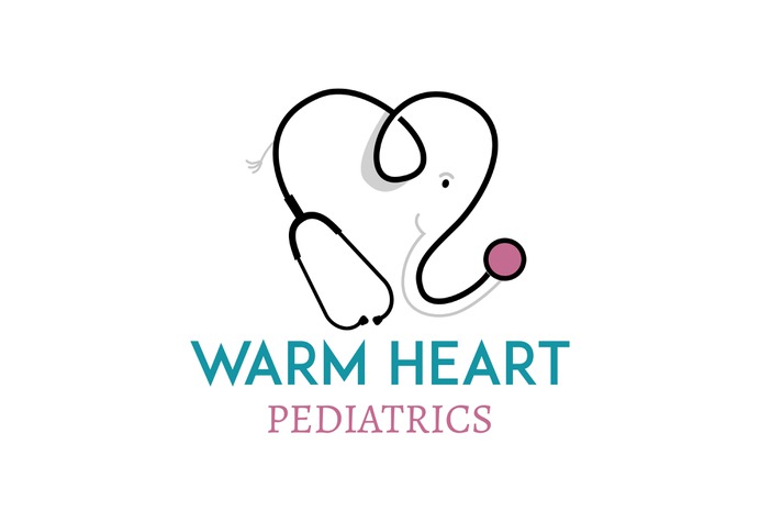 Warm Heart Pediatrics, branding designed for a pediatrician who was raised in Africa and wanted to reference her upbringing in a fun way that would appeal to patients and their parents.