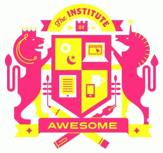 Eight Hour Day » The Institute of Awesome #unicorn #hour #yellow #magenta #eight #illustration #day #awesome