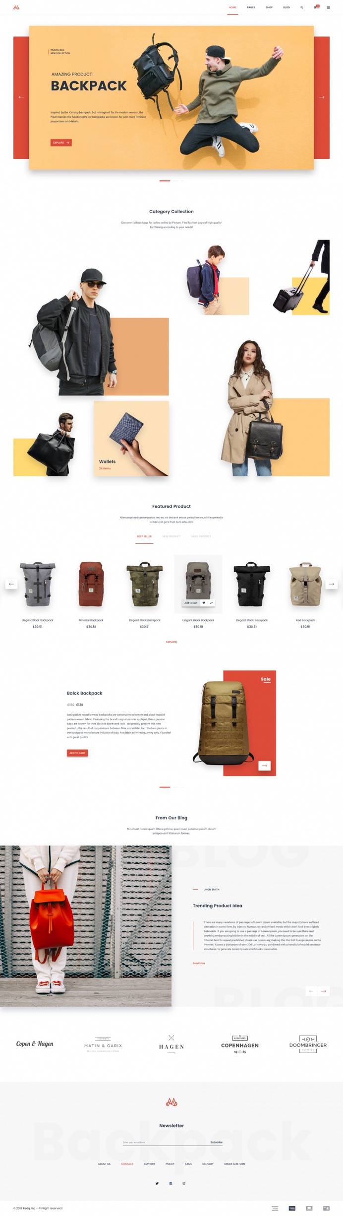 Backpack E-commerce Theme