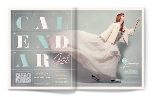 Calendar Girl on the Behance Network #calendar #army #design