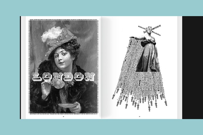 Lorenzo Petrantoni, graphic artist, illustrator, designer, and artist from Milan, Italy, known for his reinterpretations of historical figures from the 19th and 20th century, presents his particular personal aesthetic in Timewarp. His works are created by using 19th-century engravings from old books he finds in bookshops, libraries, markets and fairs around the world. Using hand-made collages, Petrantoni combines and assembles these engravings to create unique and striking images.

His compositions have become iconic, used by renowned brands like Coca Cola, Nespresso, New York Times, Newsweek, Samsonite, Vogue, Vanity Fair, and many more, as well as museums, publishers, and galleries worldwide. Thanks to his extraordinary creativity and technical mastery, Petrantoni gives vintage images new life and meaning, transforming them into works of contemporary art.

Timewarp presents these works from recent years and is a fascinating journey through time, where the past merges with the present through the creative genius of Lorenzo Petrantoni.

Publisher: Slanted Publishers
Design & Concept: Lorenzo Petrantoni
Translation: Jennifer Coe
Release: September 2024
Format: 21.6 × 29.3 cm
Volume: 192 pages
Language: English 
Printing: full-color offset printing with silver spot color, Stober Medien, Germany
Workmanship: 6-page cover, no binding, black rubber band, silver hot-foil embossing
ISBN: 978-3-948440-74-9
Price: €35.– (DE)

Buy: slanted.de/product/timewarp