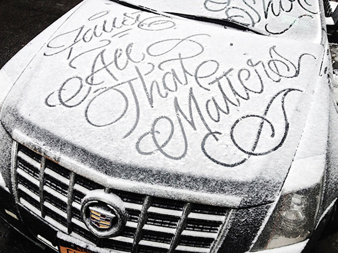 Processed with VSCOcam with se3 preset #handwriting #snow #typography