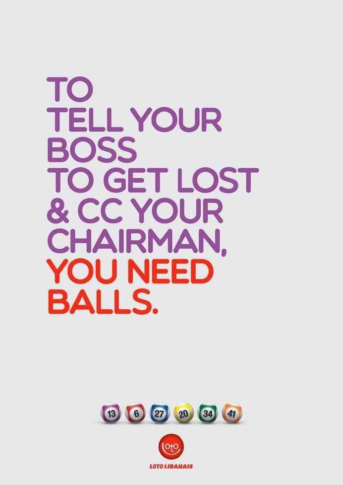 Loto Libanais: Balls #inspiration #advertisement #typography