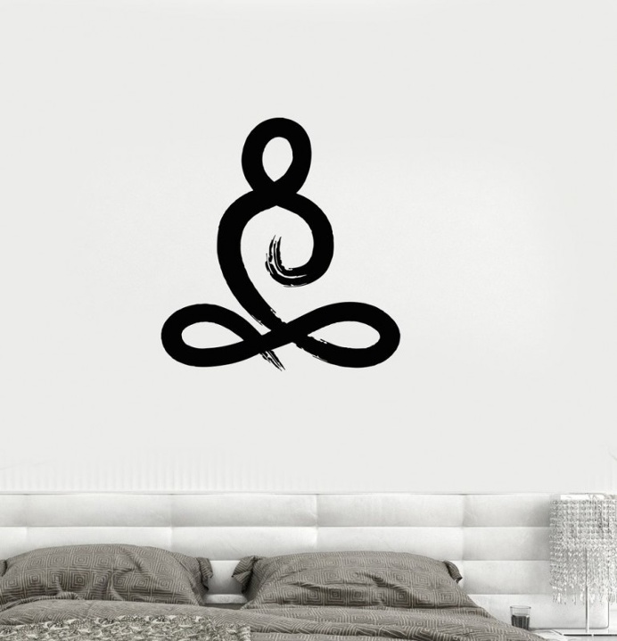 Vinyl Wall Decal Yoga Meditation Zen Buddhism Calligraphy Wall Sticker