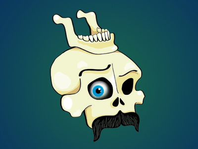 Skull Mandibull #illustration #mustache #mandibull #skull