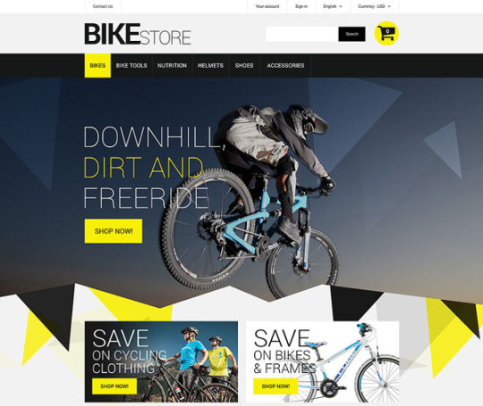 Prestashop Bikes Store Theme