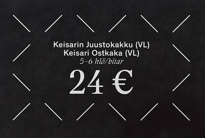 Keisari Bakery by Werklig #print #menu #label