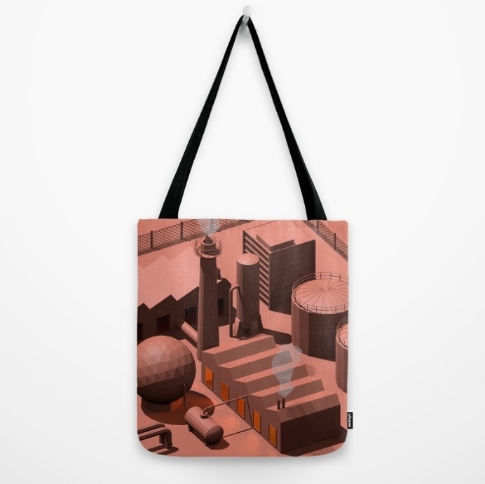 Low Poly Industry by Rickard Arvius #3d #cinema4d #c4d #visualart #digitalart #cgi #fashion #rickardarvius #totebag