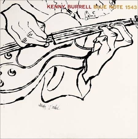 Kenny Burrell, Blue Note 1543, Andy Warhol #white #design #graphic #illustration #typography