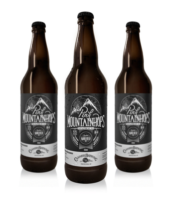 Pink mountainhops #packaging #beer #typography