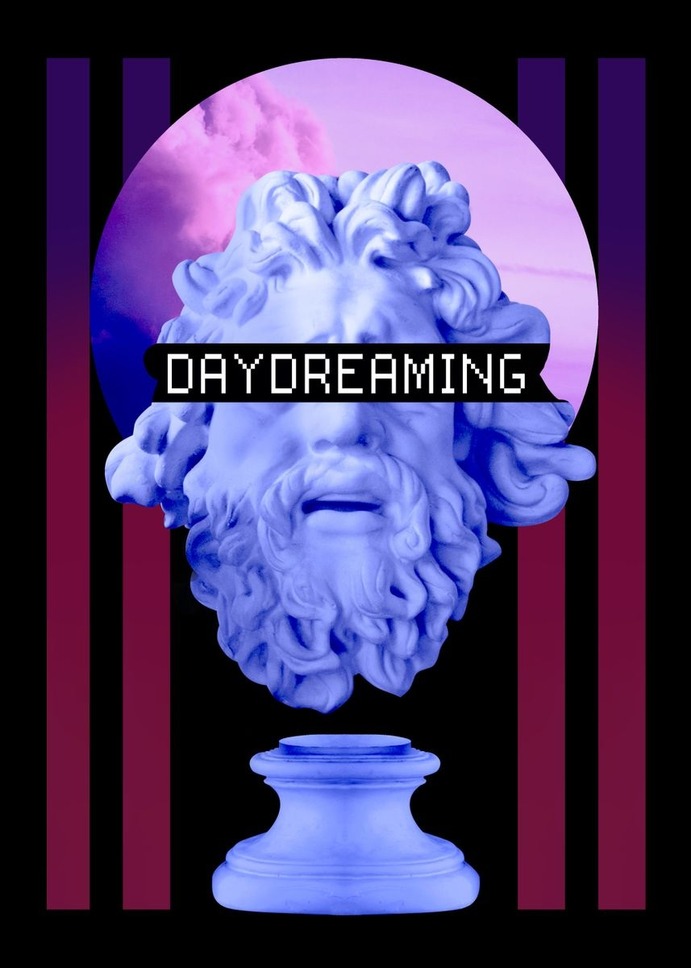 "Daydreaming" Poster Print on metal by Sam Kal