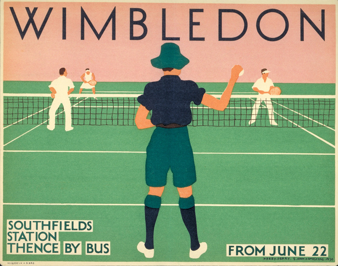 wimbledon poster / monotype johnston #monotype #typography #wimbledon #tennis #vintage