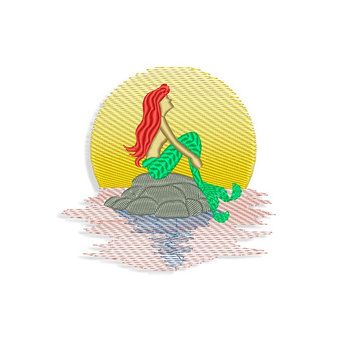 Princess Ariel Little Mermaid Embroidery design