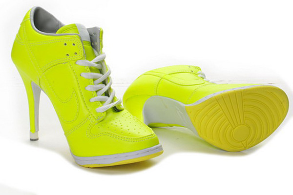 Female Dunk Low Heels Trainers New Colorways Green/Yellow #heels