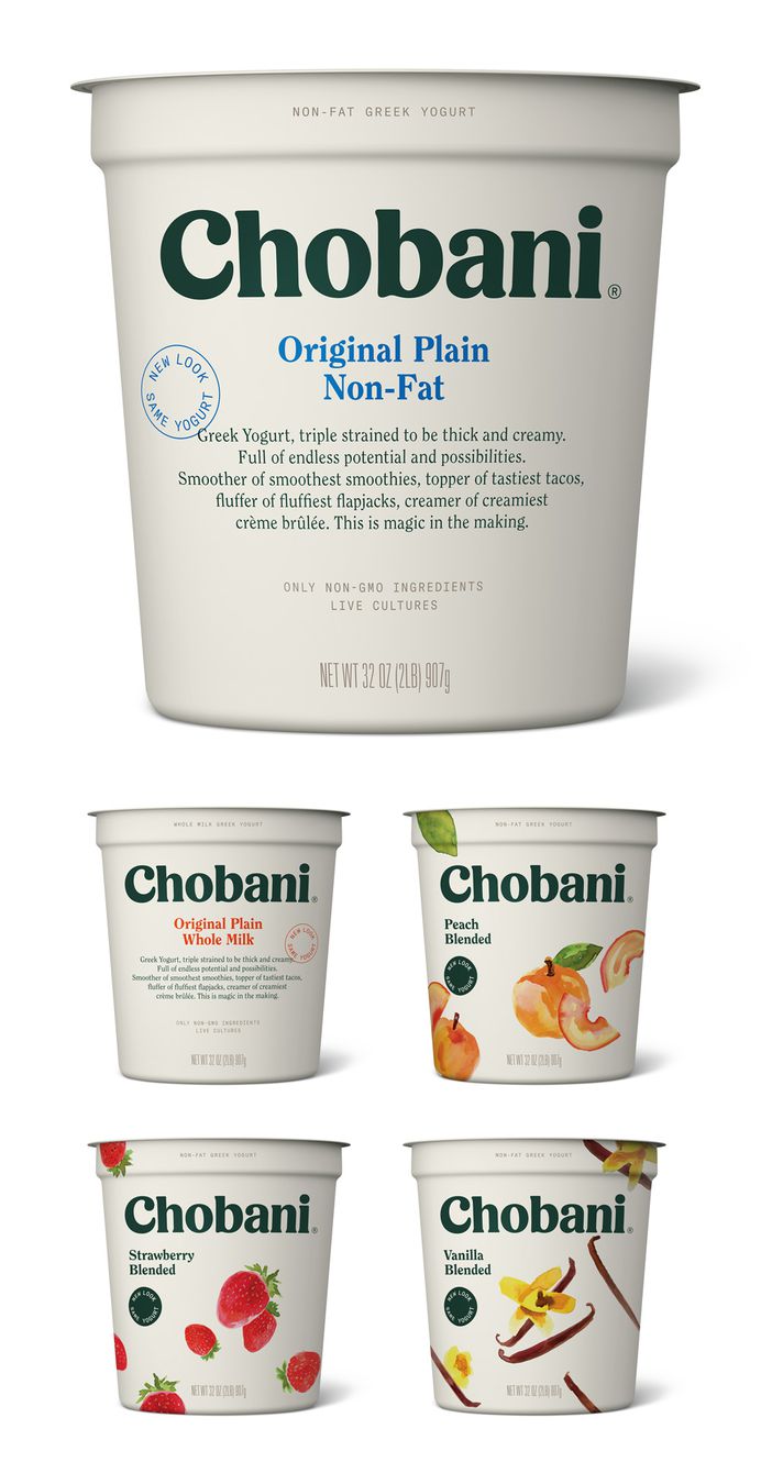 New Logo, Identity, and Packaging for Chobani done In-house