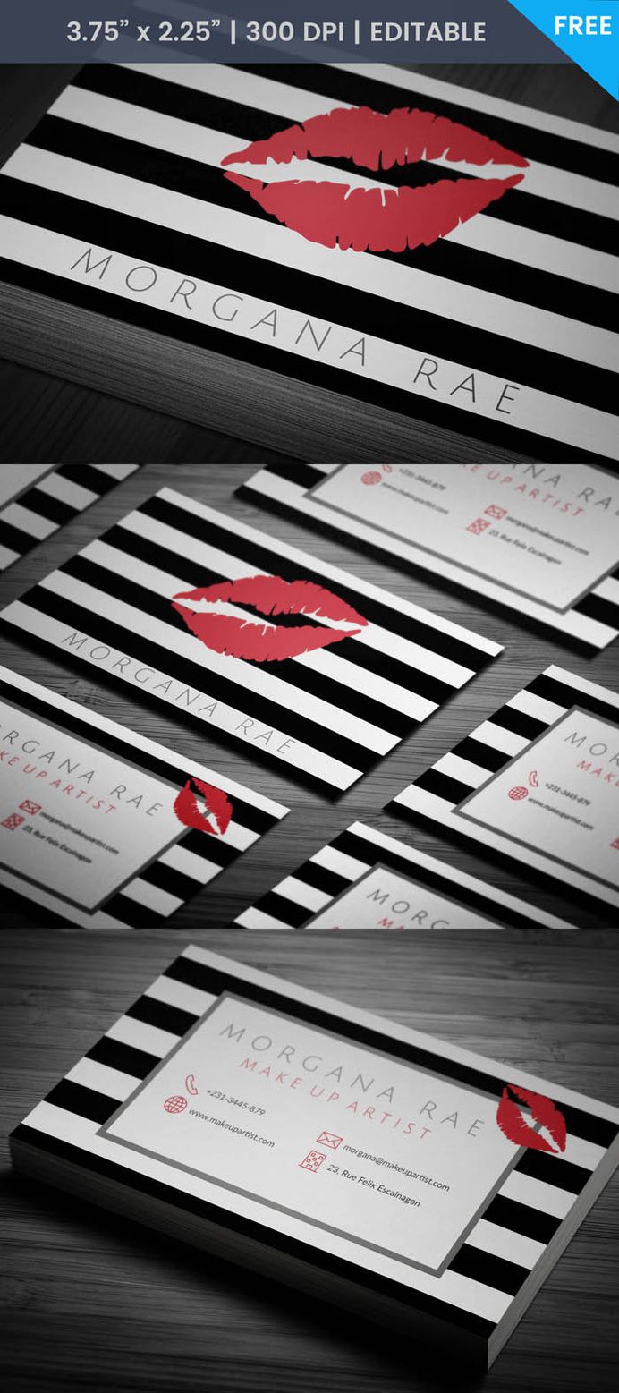 Free Lipsense Business Card Template