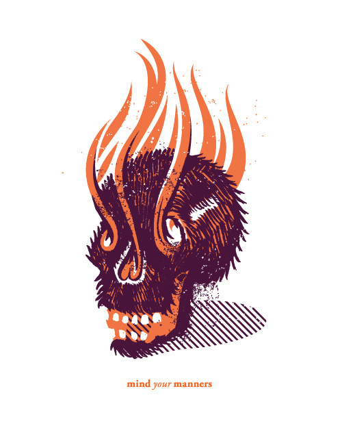 New work by Dan Christofferson. #mind #manners #dan #christofferson #illustration #your #skull
