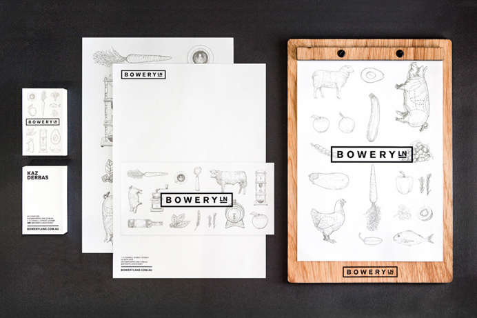 stationary, design set, Bowery, animals, food, restaurant